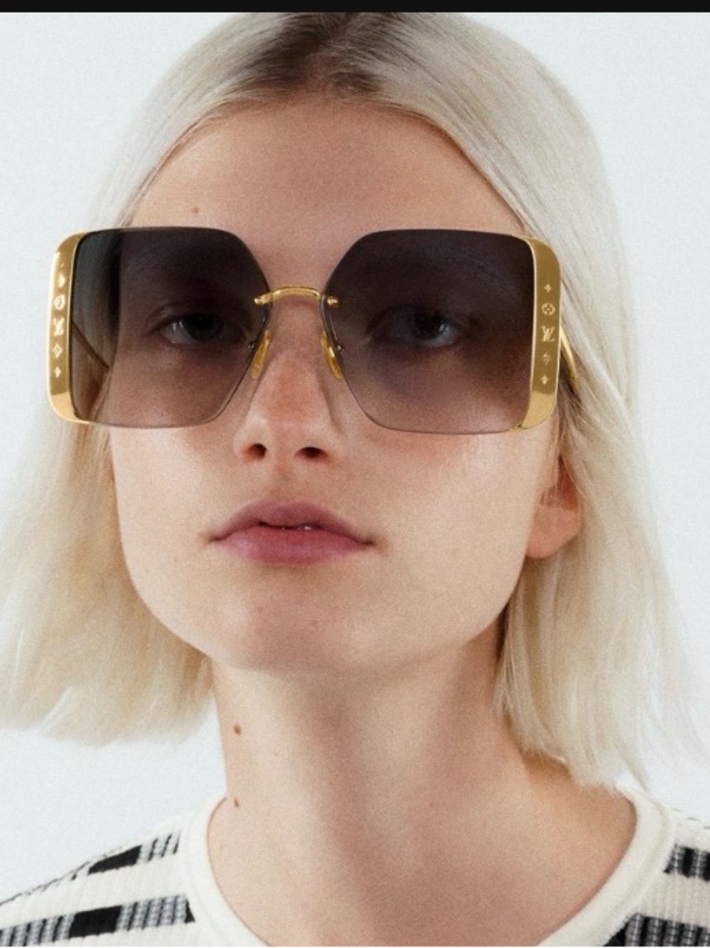 Louis Vuitton Moon Metal Square Sunglasses